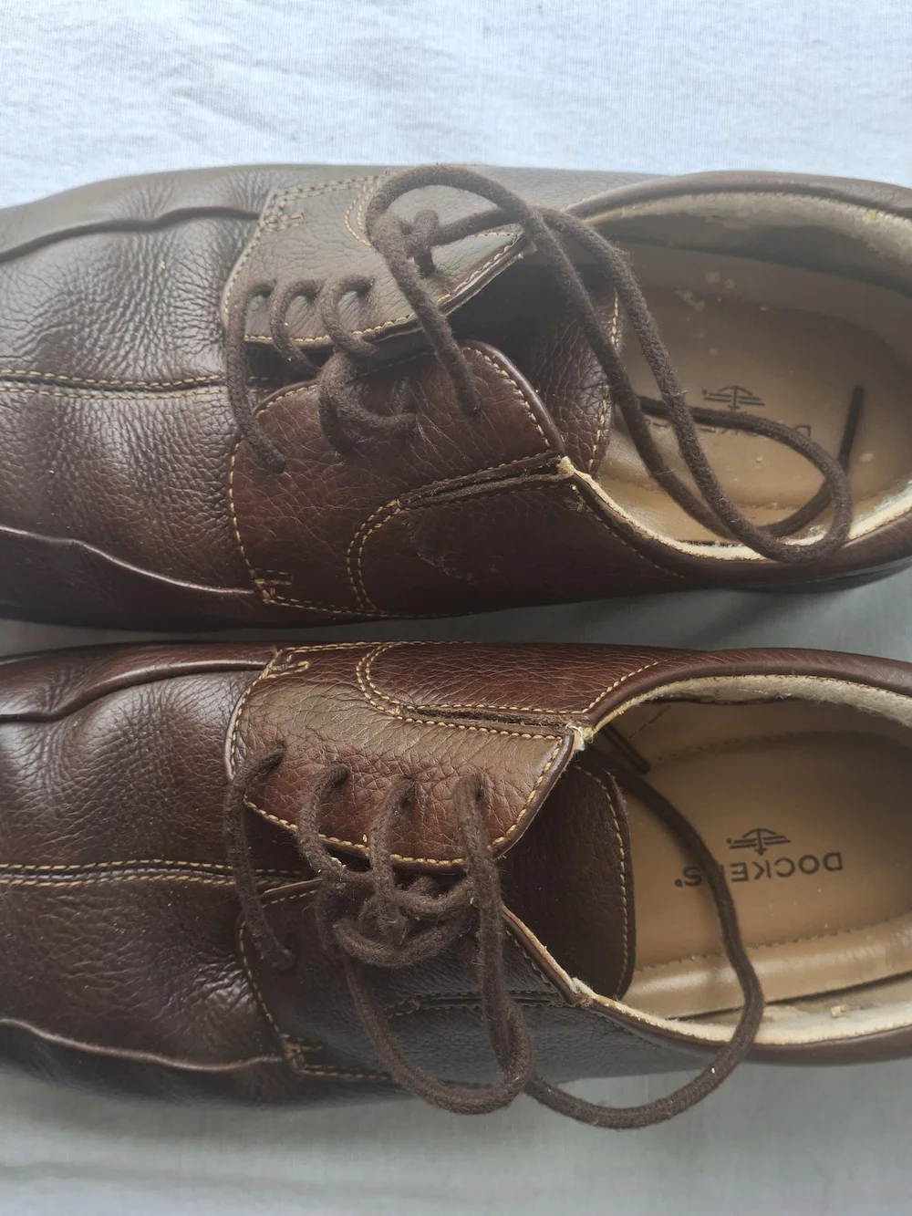 Dockers Men’s Brown Leather Lace-Up Shoes